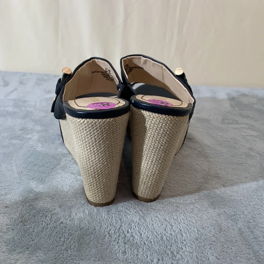 Nine West Lara Slides Wedge Sandal SIZE 8.5